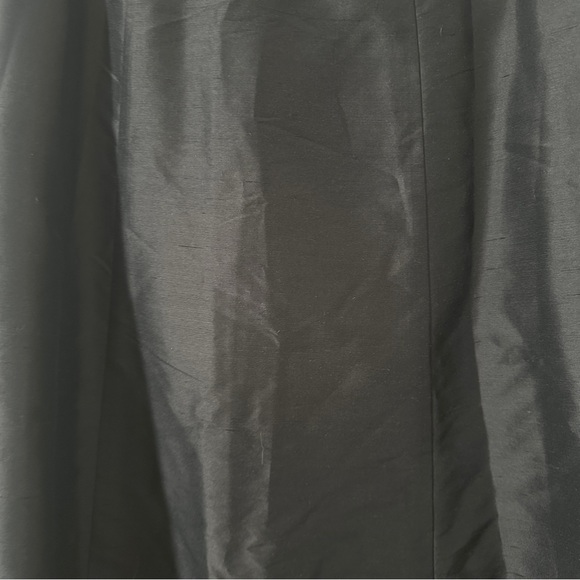 Vintage Talbots Classic Black A-Line Silk Taffeta Skirt - Picture 6 of 6